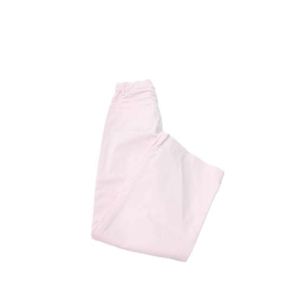 Jacadi Girls Zipper Fly Straight Leg Trouser Pants Pink Cotton Size 12